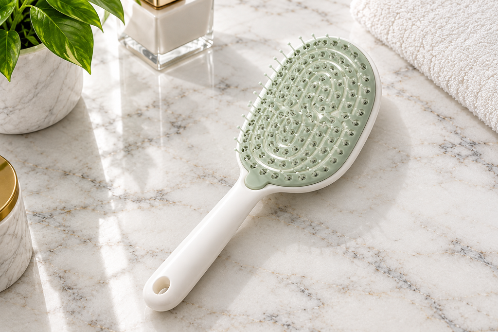 Glow & Go Self-Cleaning Hair Brush