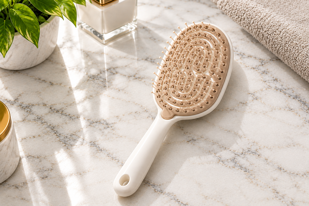 Glow & Go Self-Cleaning Hair Brush