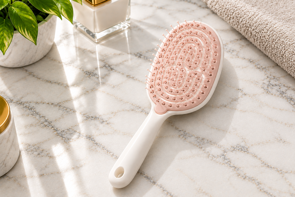 Glow & Go Self-Cleaning Hair Brush