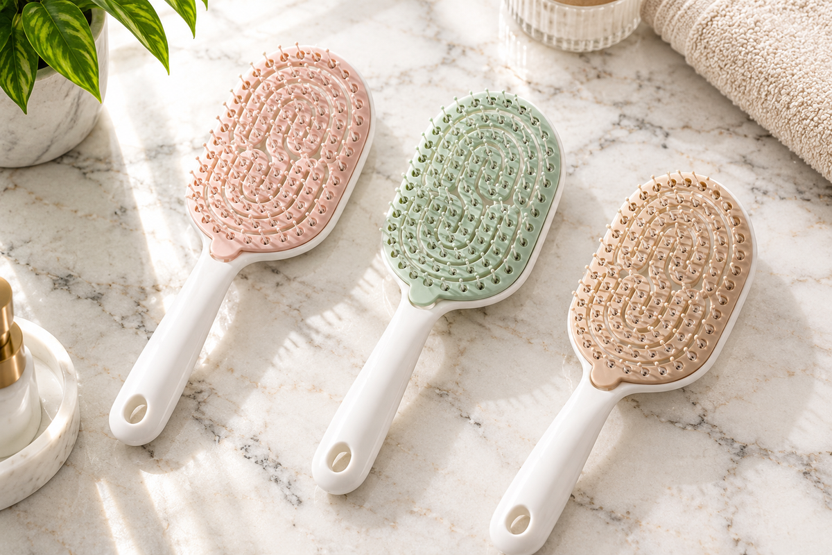Glow & Go Self-Cleaning Hair Brush